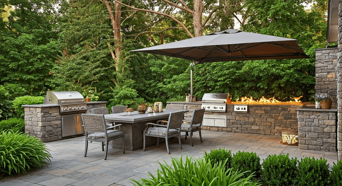 Elegant outdoor living space