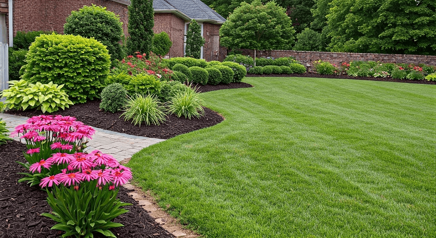 Beautifully landscaped garden